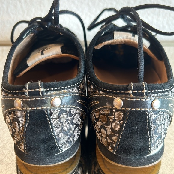 COACH- Signature Logo Jacquard Lace Up Sneaker Shoe - Picture 8 of 9